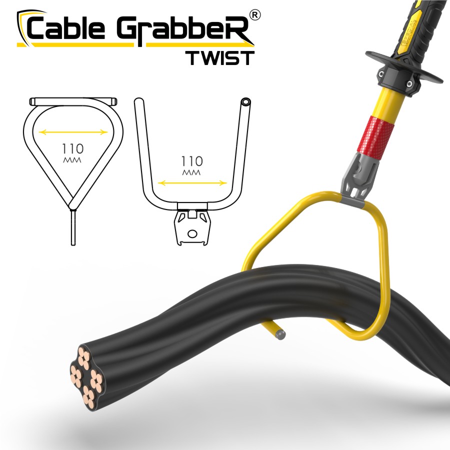Инструмент безопасности для ручного перемещения кабелей, рукавов, труб Cable GrabbeR TWIST STCGT 90